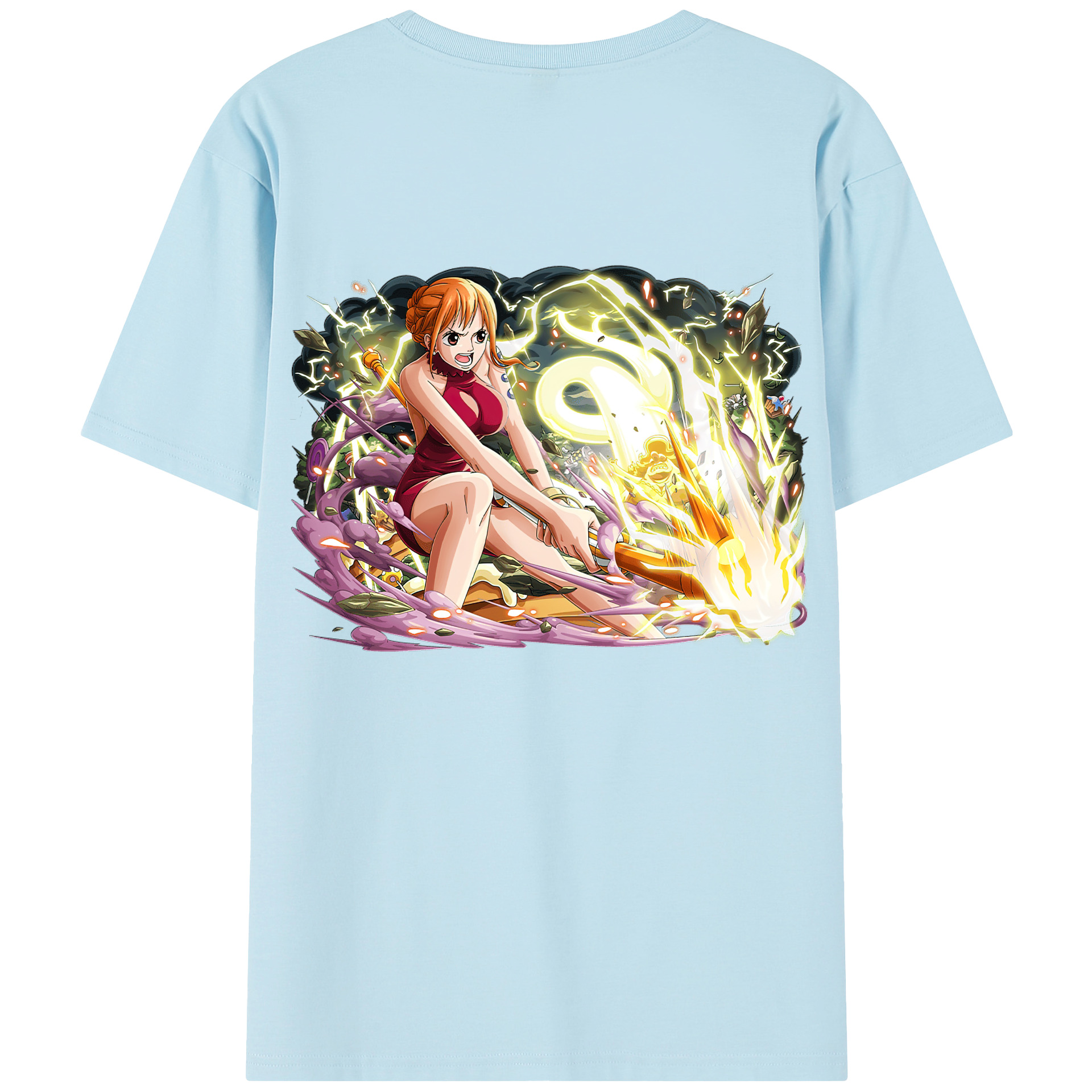 ワンピース ナミ ONE PIECE Nami 綿100％半袖Tシャツ（背面プリント）